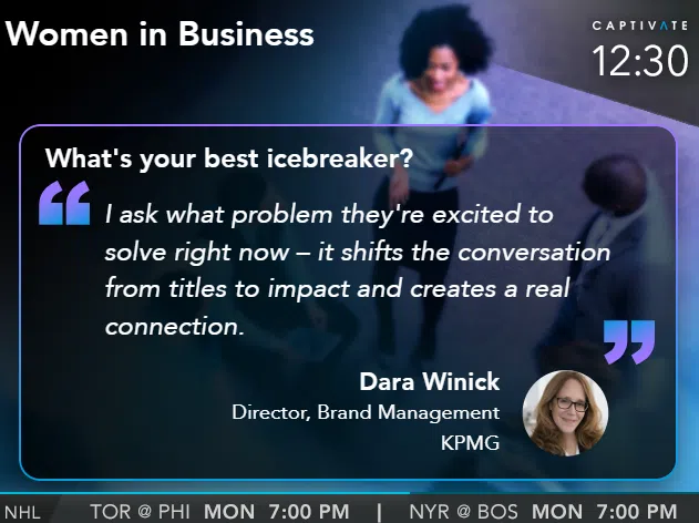 Women in Business: Networking, Confidence and Taking Up Space 1 DaraWinick KPMG 0311PM